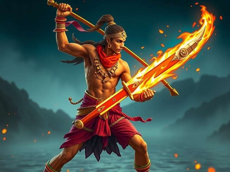 Fiery Sword Combat World Map - Ancient Indian Kingdoms with Mythological Zones