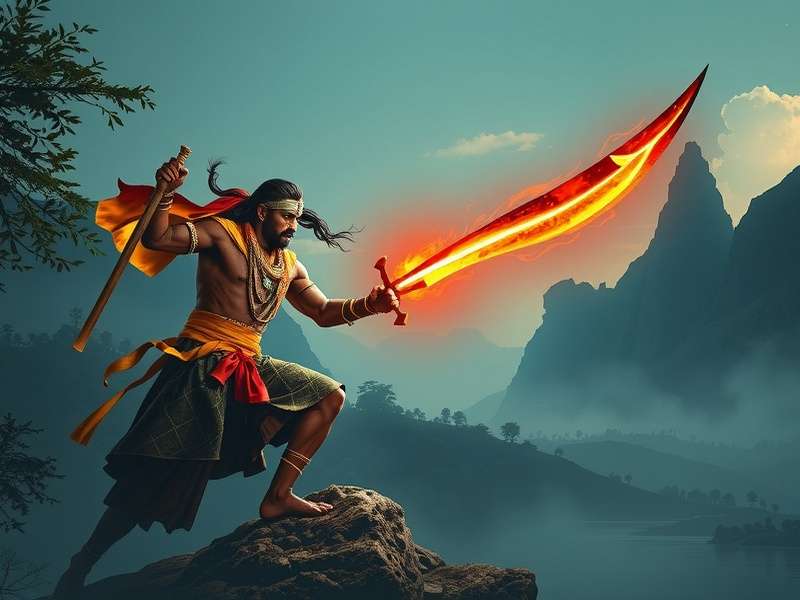 Fiery Sword Combat Gameplay - Kalaripayattu Combat in Kerala Backwaters with Flaming Blade
